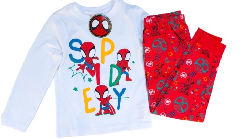 Piżama SPIDERMAN dziecięca chłopięca długi rękaw 110