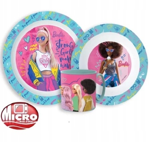 BARBIE zestaw śniadaniowy miska kubek 265ml