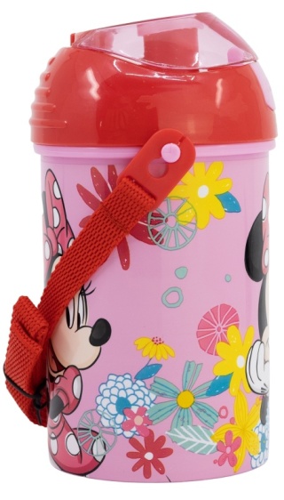 Bidon kubek ze słomką MYSZKA MINNIE pasek 450ML