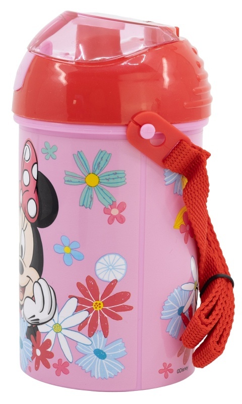 Bidon kubek ze słomką MYSZKA MINNIE pasek 450ML