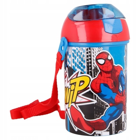 Bidon kubek ze słomką SPIDERMAN pasek 450ml