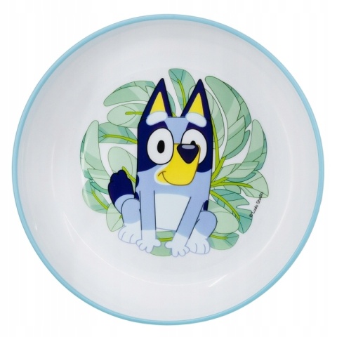 Bingo i Bluey zestaw śniadaniowy Blue talerz miska kubek 250 antypoślizgowe