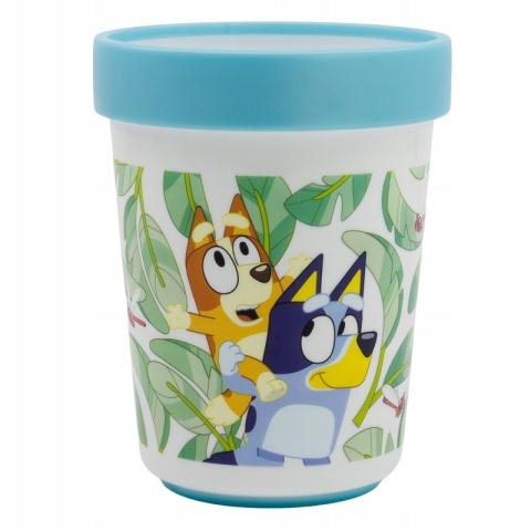 Bingo i Bluey zestaw śniadaniowy Blue talerz miska kubek 250 antypoślizgowe