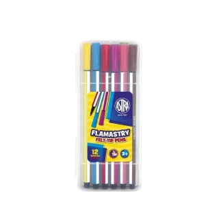 Flamastry Astra w plastikowym pudełku 12 kolorów