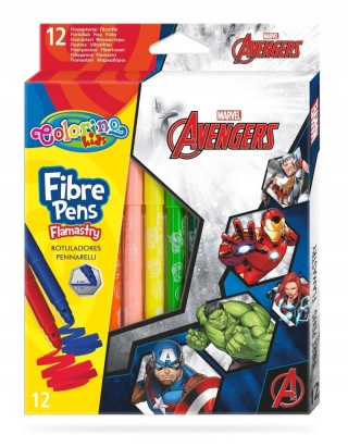 Flamastry mazaki pisaki 12 kolorów AVENGERS