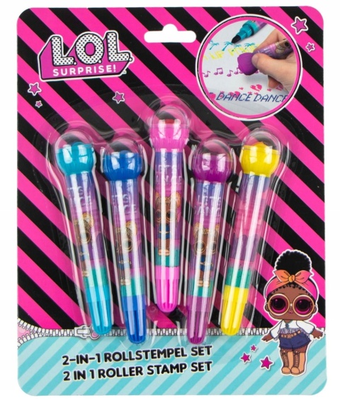 Flamastry pieczątki w rolce LOL SURPRISE 5 kolorów