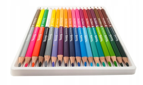 Kredki ołówkowe 36 kolorów złota srebrna fluo trójkątne Colorino 36/18