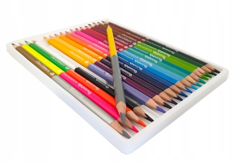 Kredki ołówkowe 36 kolorów złota srebrna fluo trójkątne Colorino 36/18