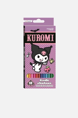 Kredki ołówkowe trójkątne 12 kolorów KUROMI St. Majewski