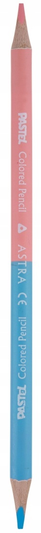 Kredki ołówkowe trójkątne dwustronne 48 kol + temperówka 24/48 Astra PASTEL