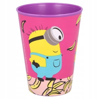 Kubek szklanka kubeczek MINIONKI róż 260 ml