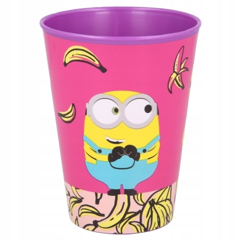 Kubek szklanka kubeczek MINIONKI róż 260 ml Kubek szklanka kubeczek MINIONKI róż 260 ml