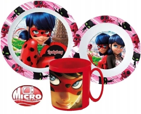 LADYBUG MIRACULOUS zestaw śniadaniowy miska kubek