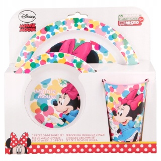 MYSZKA MINNIE zestaw śniadaniowy miska kubek 260ML