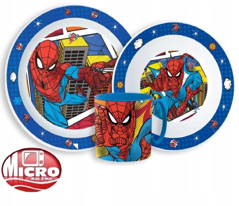 SPIDERMAN zestaw śniadaniowy miska kubek 265ml