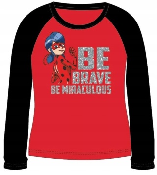 Bluzka t-shirt BIEDRONKA I CZARNY KOT 104