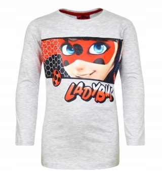 Bluzka t-shirt BIEDRONKA I CZARNY KOT 104