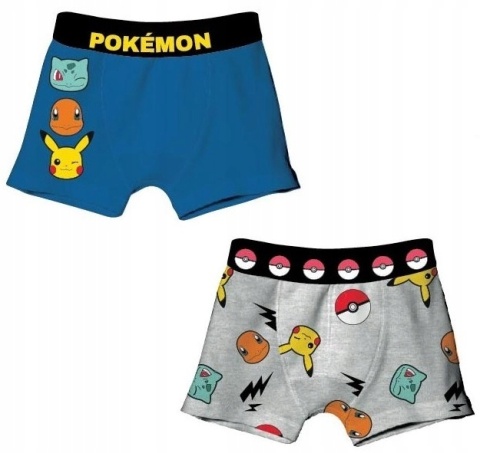 Bokserki POKEMON PIKACHU chłopięce majtki dziecięce 2pak 146/152