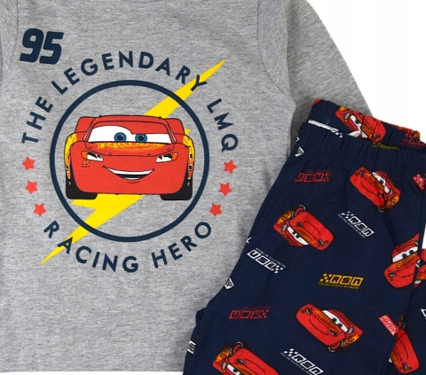 Piżama AUTA ZYGZAK MCQUEEN dziecięca piżama chłopięca długi rękaw 128