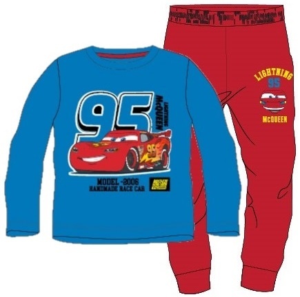 Piżama AUTA ZYGZAK MCQUEEN dziecięca piżama chłopięca długi rękaw 128