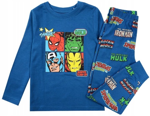 Piżama AVENGERS HULK dziecięca chłopięca długi rękaw 104