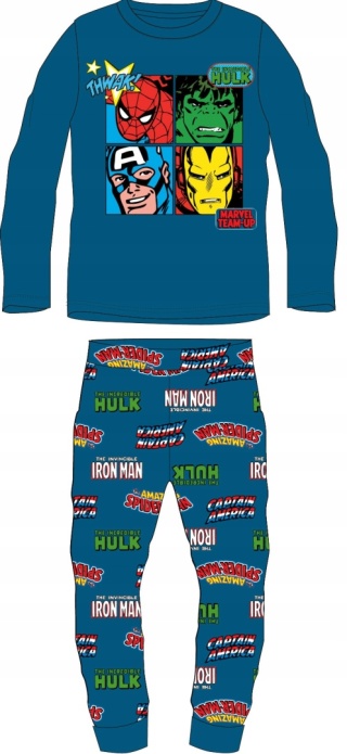 Piżama AVENGERS HULK dziecięca chłopięca długi rękaw 104