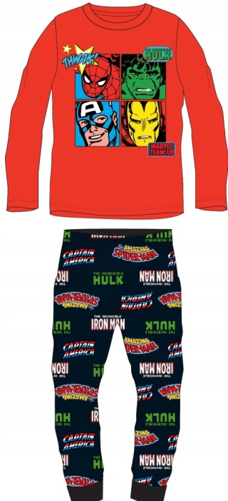 Piżama AVENGERS HULK dziecięca chłopięca długi rękaw 122