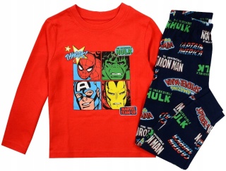 Piżama AVENGERS HULK dziecięca chłopięca długi rękaw 128