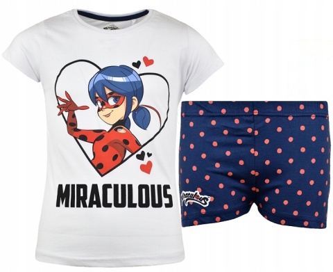 Piżama BIEDRONKA I CZARNY KOT dziecięca letnia 116