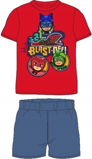 Piżama PIDŻAMERSI PJ MASKS dziecięca letnia 122