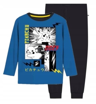 Piżama POKEMON PIKACHU dziecięca piżamka chłopięca długi rękaw 110/116