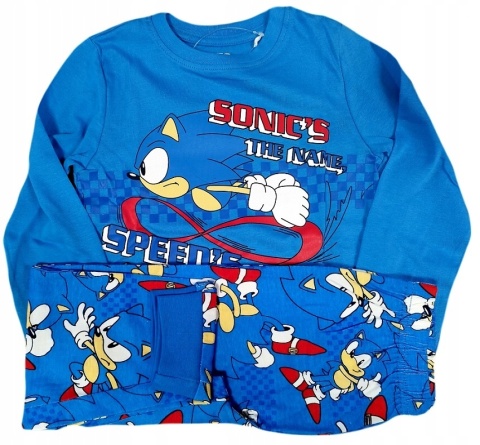 Piżama SONIC dziecięca piżama chłopięca długi rękaw 104
