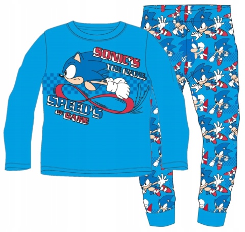 Piżama SONIC dziecięca piżama chłopięca długi rękaw 104