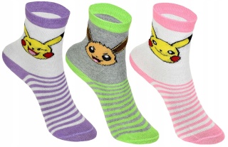 Skarpetki skarpety POKEMON PIKACHU 3-pak 23/26