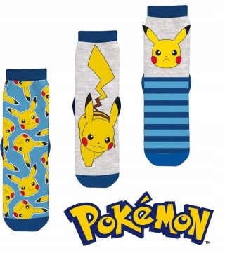 Skarpetki skarpety POKEMON PIKACHU skarpety dziecięce 3-pak 27/30