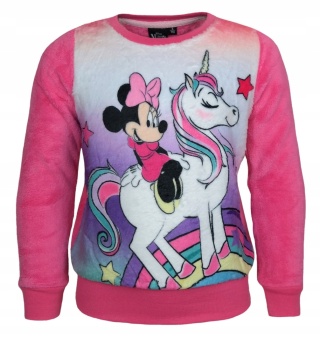 Bluza MYSZKA MINNIE polarowa kudłata 128