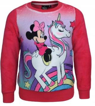 Bluza MYSZKA MINNIE polarowa kudłata 128