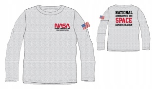 Bluzka NASA t-shirt długi rękaw chłopięca 140