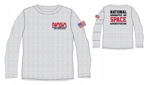 Bluzka NASA t-shirt długi rękaw chłopięca 140
