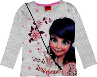 Bluzka t-shirt BIEDRONKA I CZARNY KOT 116