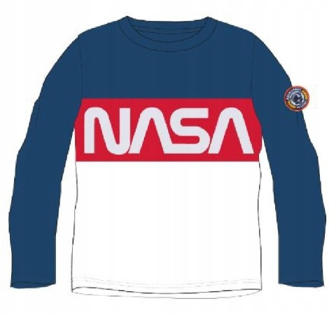 Bluzka t-shirt długi rękaw chłopięca NASA r.134