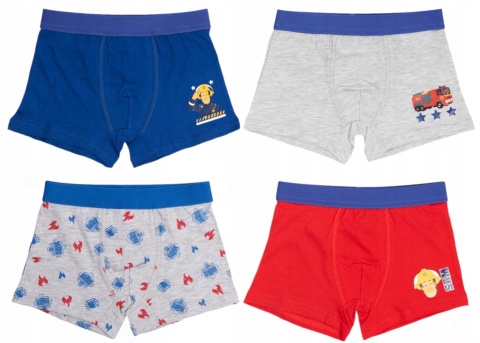 Bokserki STRAŻAK SAM chłopięce majtki 4pak 110/116