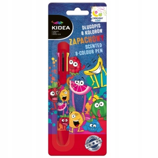 Długopis 8 kolorowy zapachowy Kidea wielokolorowy