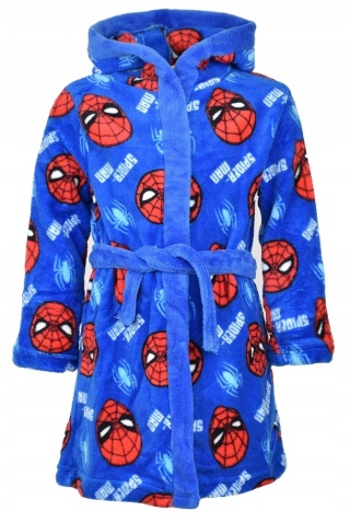 Szlafrok SPIDERMAN kaptur koral ciepły 98/104