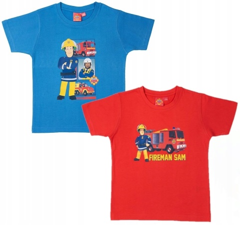T-shirt koszulka STRAŻAK SAM 2- pak 110/116