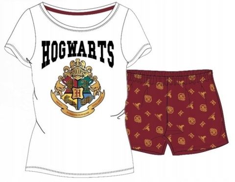 Piżama HARRY POTTER dziecięca letnia brokat 134