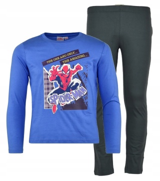 Piżama SPIDERMAN dziecięca długi rękaw 110/116