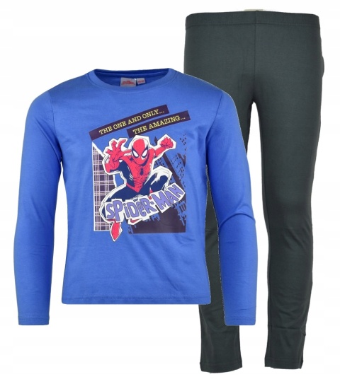 Piżama SPIDERMAN dziecięca długi rękaw 122/128