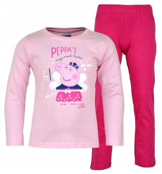 Piżama ŚWINKA PEPPA długi rękaw dziecięca 110/116
