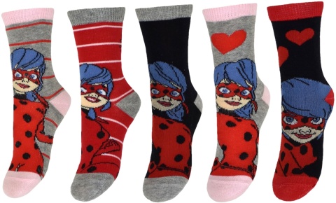 Skarpetki BIEDRONKA I CZARNY KOT 5-pak 31/34